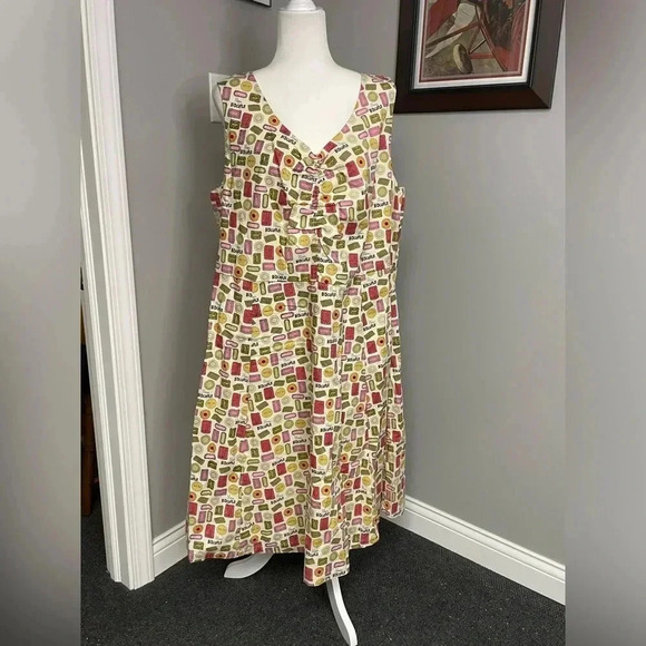 Modcloth Bea & Dot biscuit dress 2X Kitschy Rockabilly Swing 40s Pocket - Picture 1 of 7